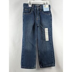 Cat & Jack Jeans Medium‎ Wash 4 Blue Straight Leg Relaxed Fit Adjustable Waist